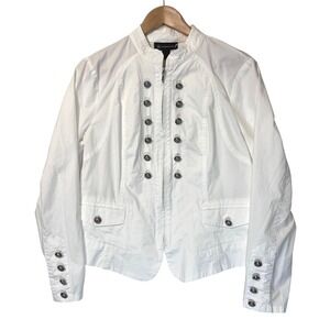 INC International Concepts Womens White Military Style Blazer Jacket Size L